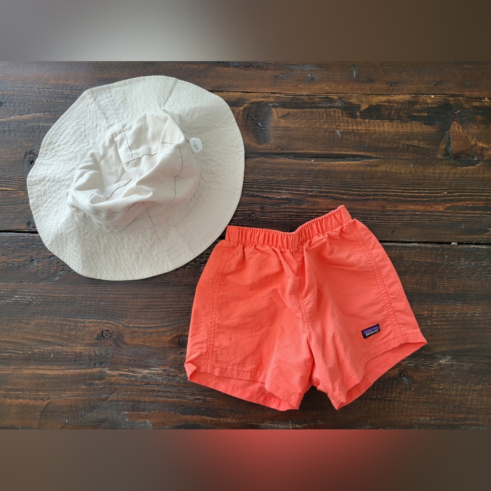 Patagonia Kids Swim Trunks in Orange